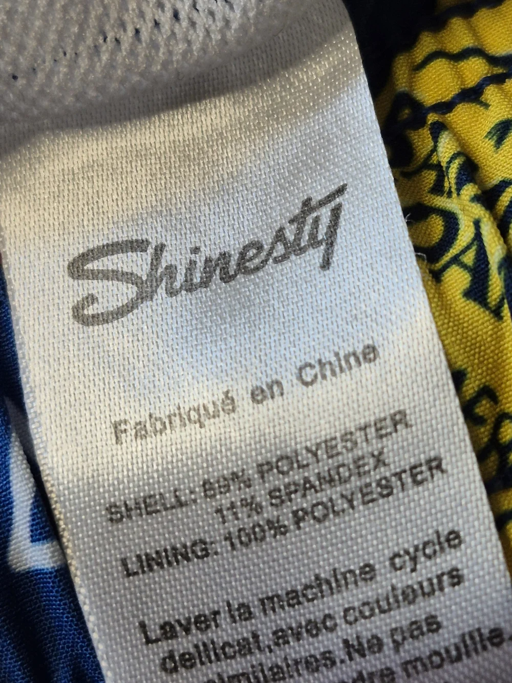 Men's Blue Swim Trunks with Yellow Can Print - Samuel Adams Inspired 4433/6